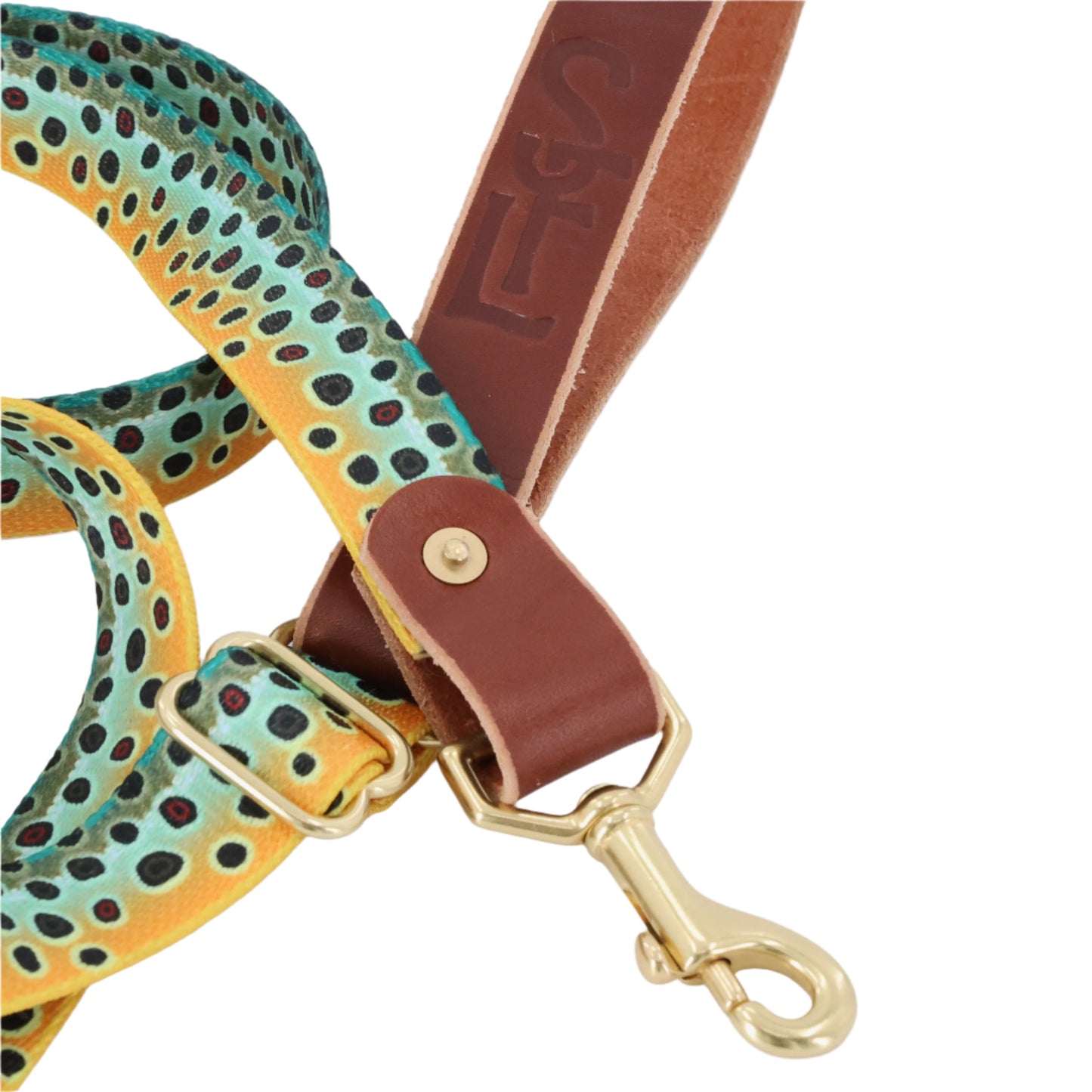 South Fork Lodge Adjustable Length Dog Leash - Brown Trout
