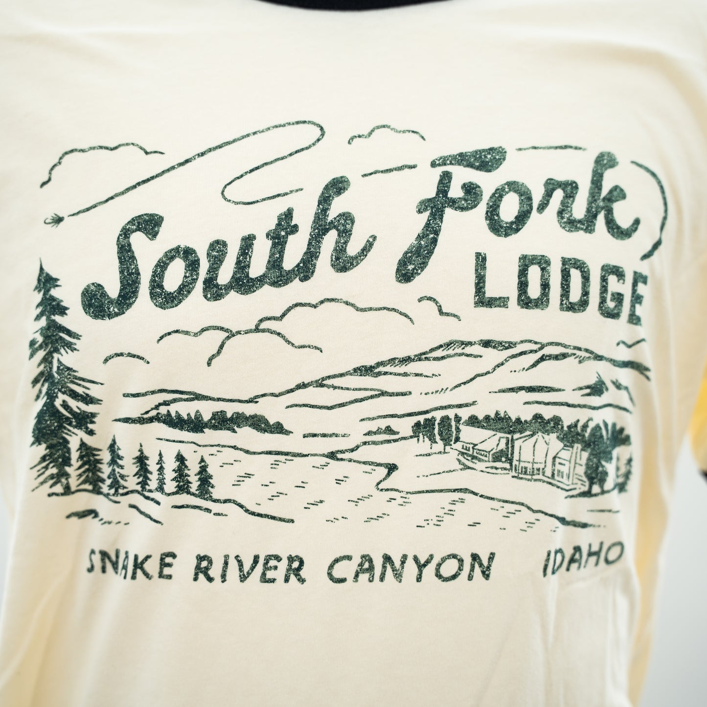 South Fork Lodge Birds Eye View Ringer T-Shirt