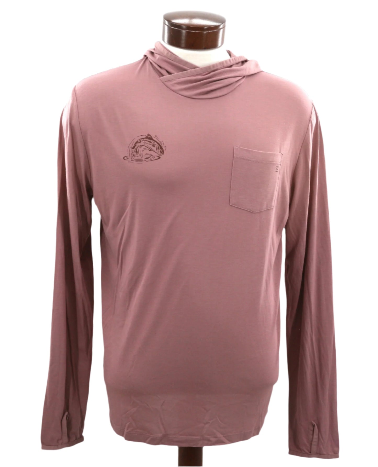 South Fork Lodge Free Fly Apparel Men's Bamboo Lightweight Hoody Jumping Trout