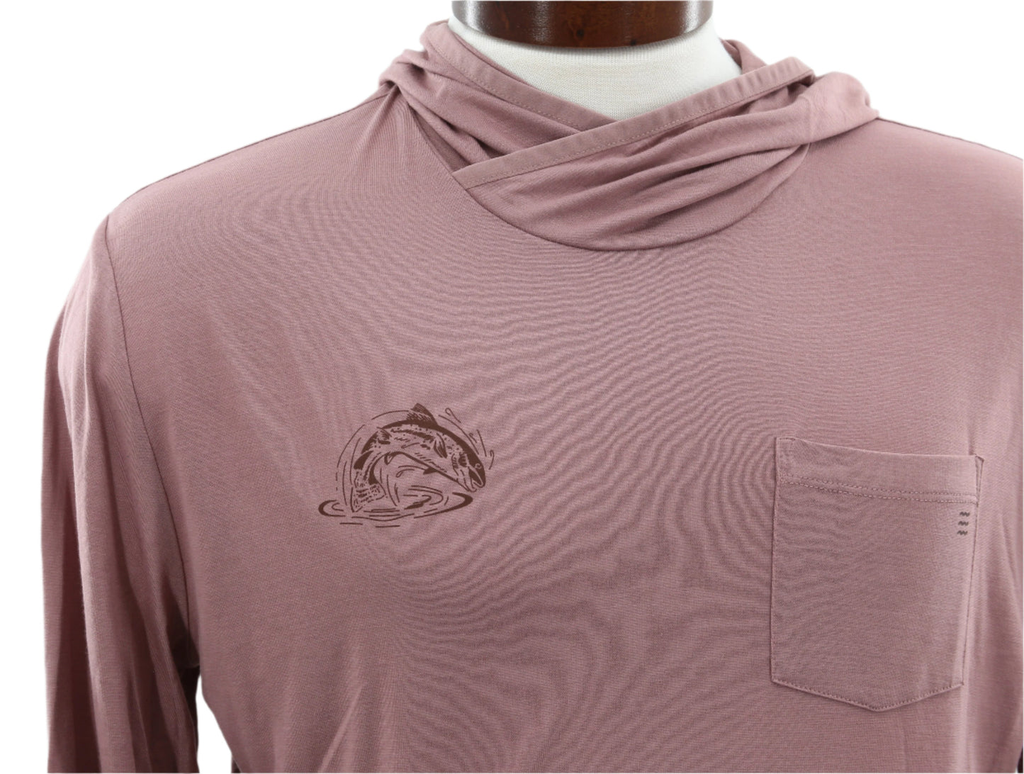 South Fork Lodge Free Fly Apparel Men's Bamboo Lightweight Hoody Jumping Trout