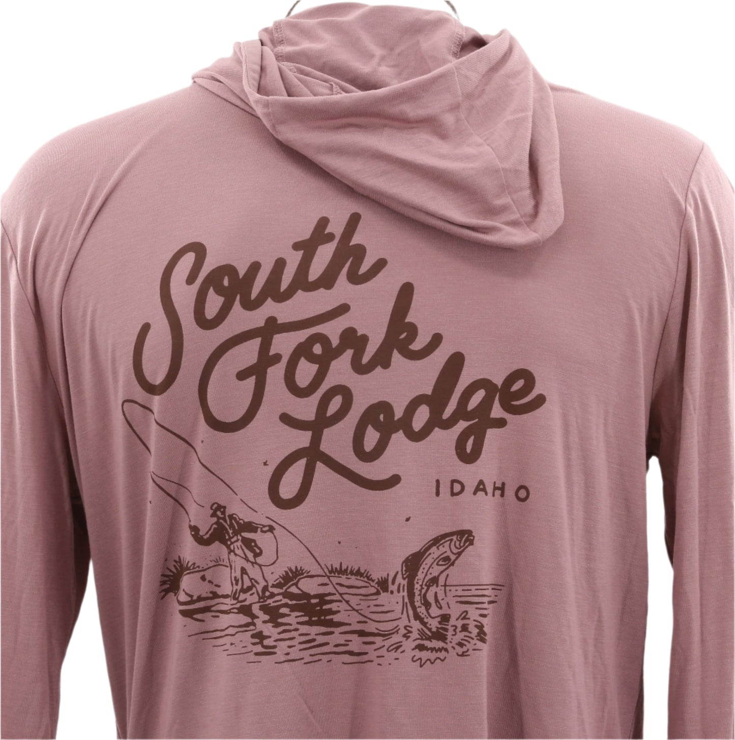 South Fork Lodge Free Fly Apparel Men's Bamboo Lightweight Hoody Jumping Trout