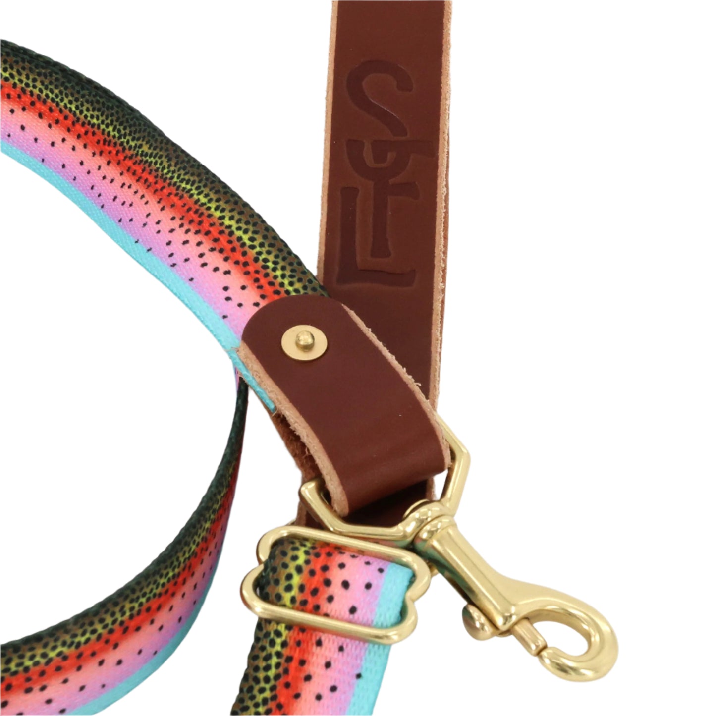 South Fork Lodge Adjustable Length Dog Leash - Rainbow Trout