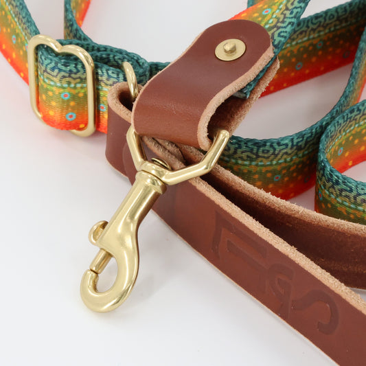 South Fork Lodge Adjustable Length Dog Leash - Brook Trout
