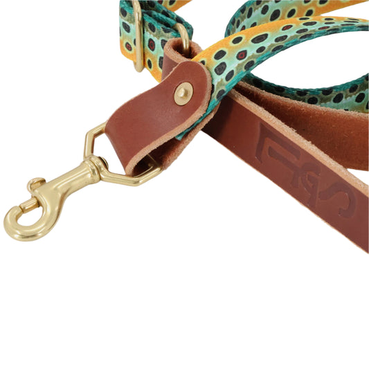 South Fork Lodge Adjustable Length Dog Leash - Brown Trout