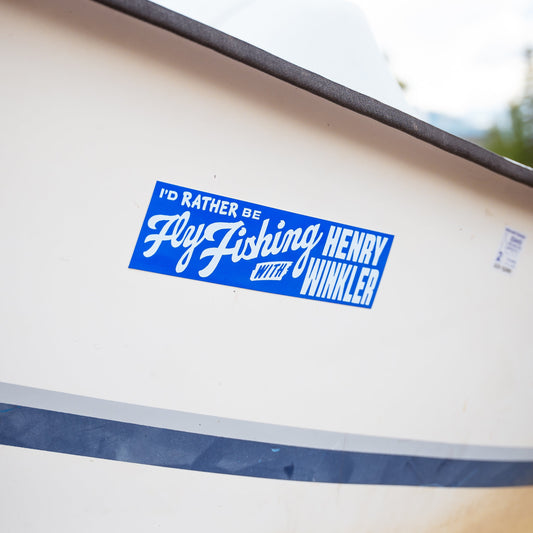 I'd Rather Be Fishing with Henry Winkler Bumper Sticker