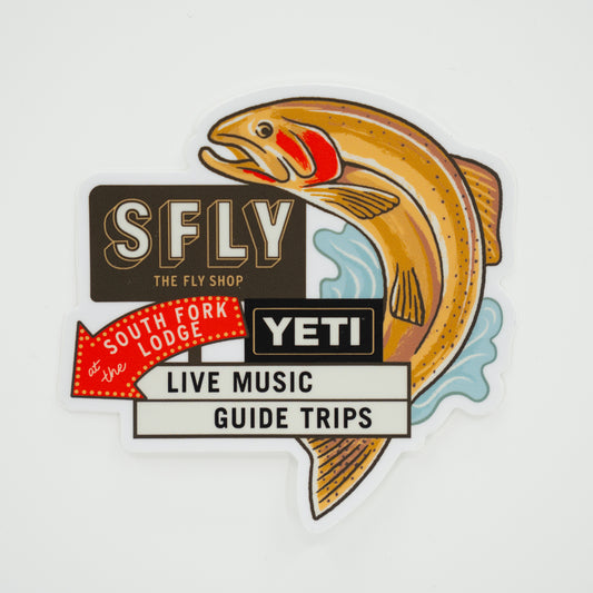 South Fork Lodge SFLY Road Sign 4" Sticker