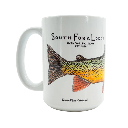 South Fork Lodge Jeff Currier Cutthroat Trout 15 oz Mug