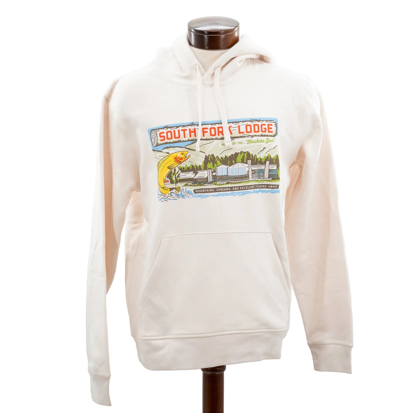 South Fork Lodge Matchbook Vintage White Hoodie
