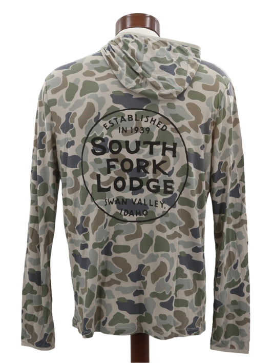 South Fork Lodge Free Fly Apparel Men's Bamboo Lightweight Hoody with Original Logo