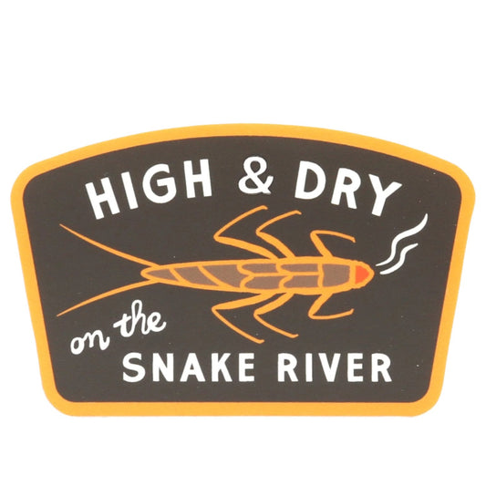 High and Dry on the Snake River Sticker 3"