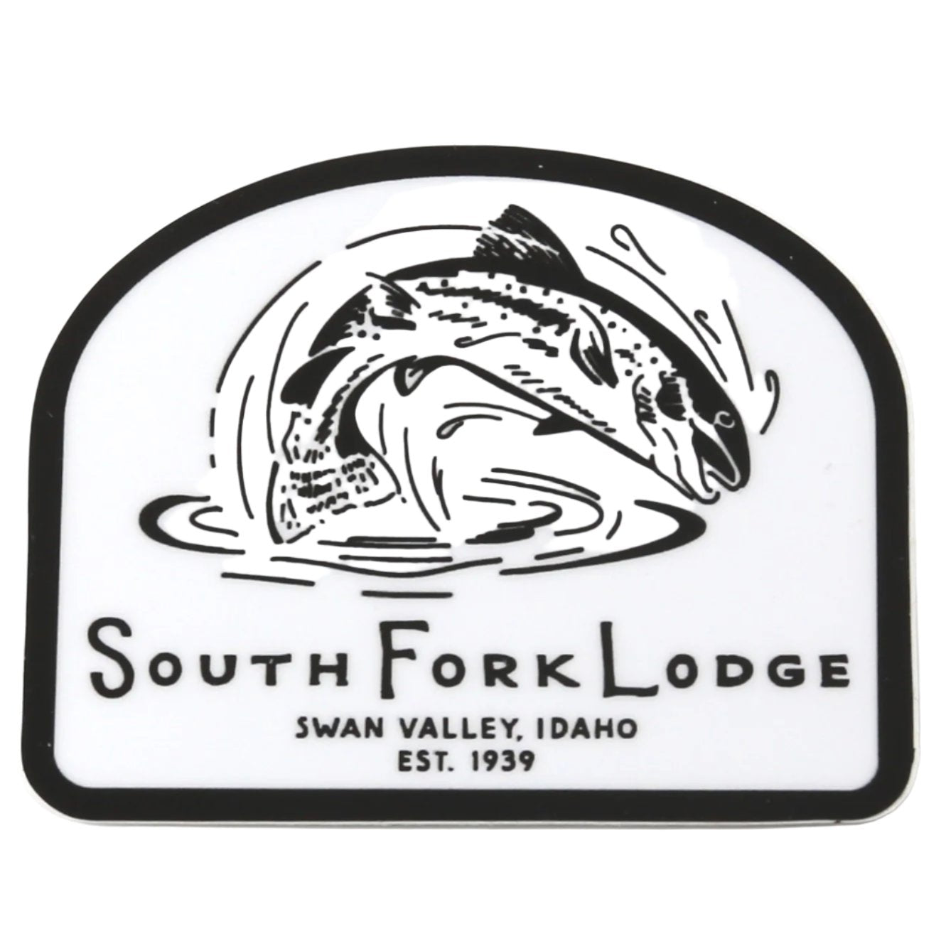 South Fork Lodge Jumping Trout Sticker