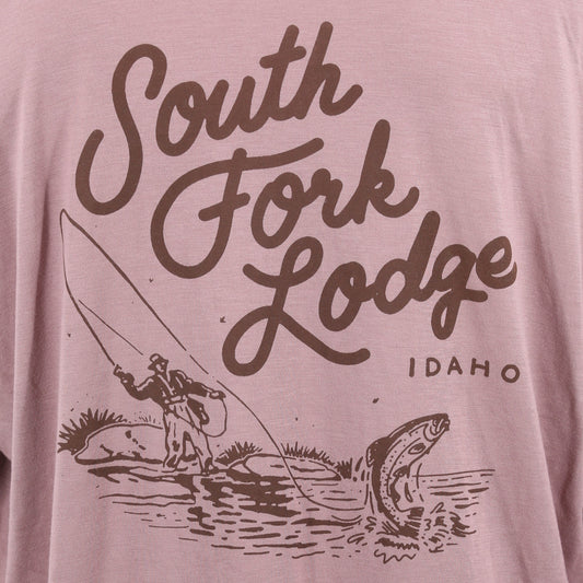 South Fork Lodge Free Fly Apparel Men's Bamboo Lightweight Hoody Jumping Trout