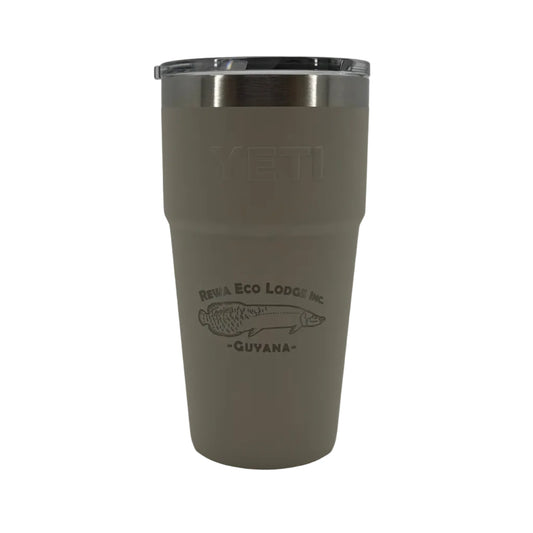Indifly x Rewa Eco Lodge YETI 20oz Rambler Tumbler with Magslider Lid - Taupe