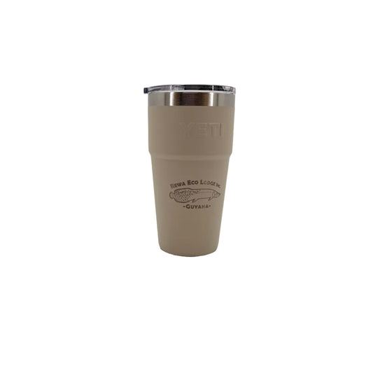 Indifly x Rewa Eco Lodge YETI 20oz Rambler Tumbler with Magslider Lid - Taupe