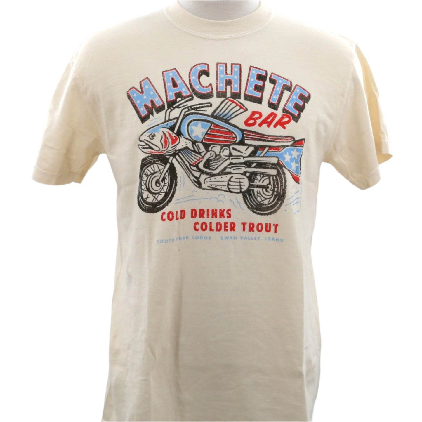 South Fork Lodge Machete Bar Trout Motorcycle T Shirt